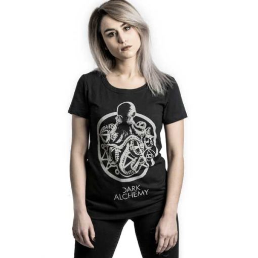 Dark Alchemy, Occult Tshirt, Womens, Kraken Rises