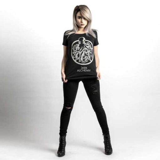 Dark Alchemy, Occult Tshirt, Womens, Kraken Rises